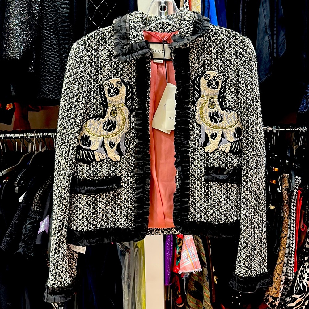 Gucci Alessandro Michele King Spaniel dog Jacket.